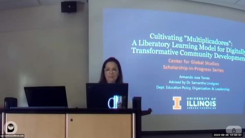 Thumbnail for Fall 2024 - Armando Torres, &quot;Cultivating 'Multiplicadores&quot;, Scholarship in Progress Lecture Series