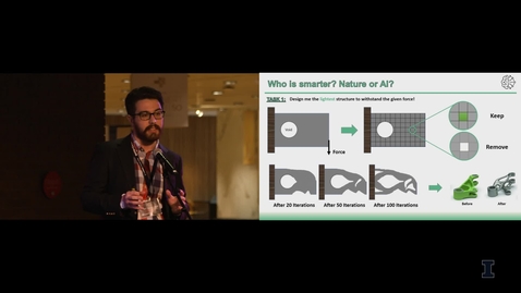 Thumbnail for 2019 Research Live! Mehmet Yalcin Aydin: Who is Smarter? Tomopology Optimization of Heat Sinks