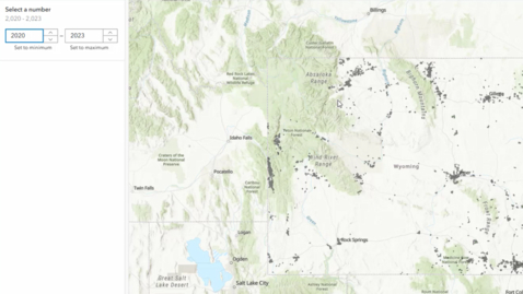 Thumbnail for Filter features based on a numeric range in ArcGIS Dashboards 